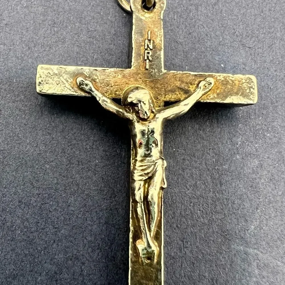 Silver Jesus crucifix cross pendant